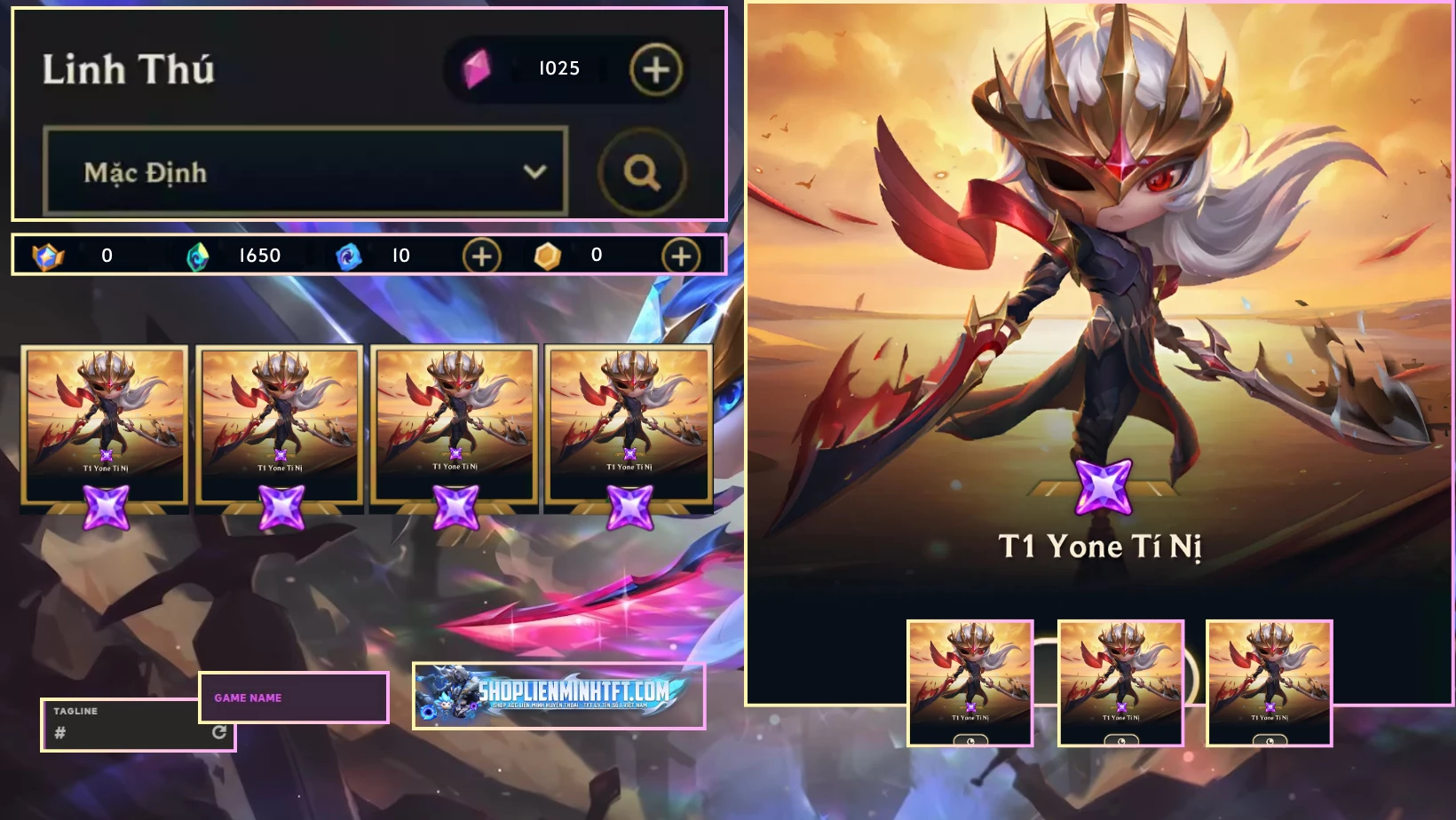 T1 YONE TÍ NỊ ACC CLONE