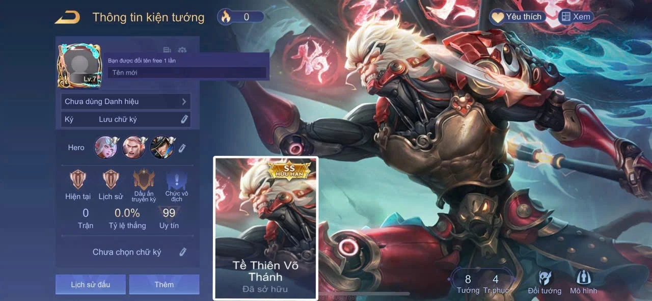 Reg Ngộ Không Tề Thiên Võ Thánh