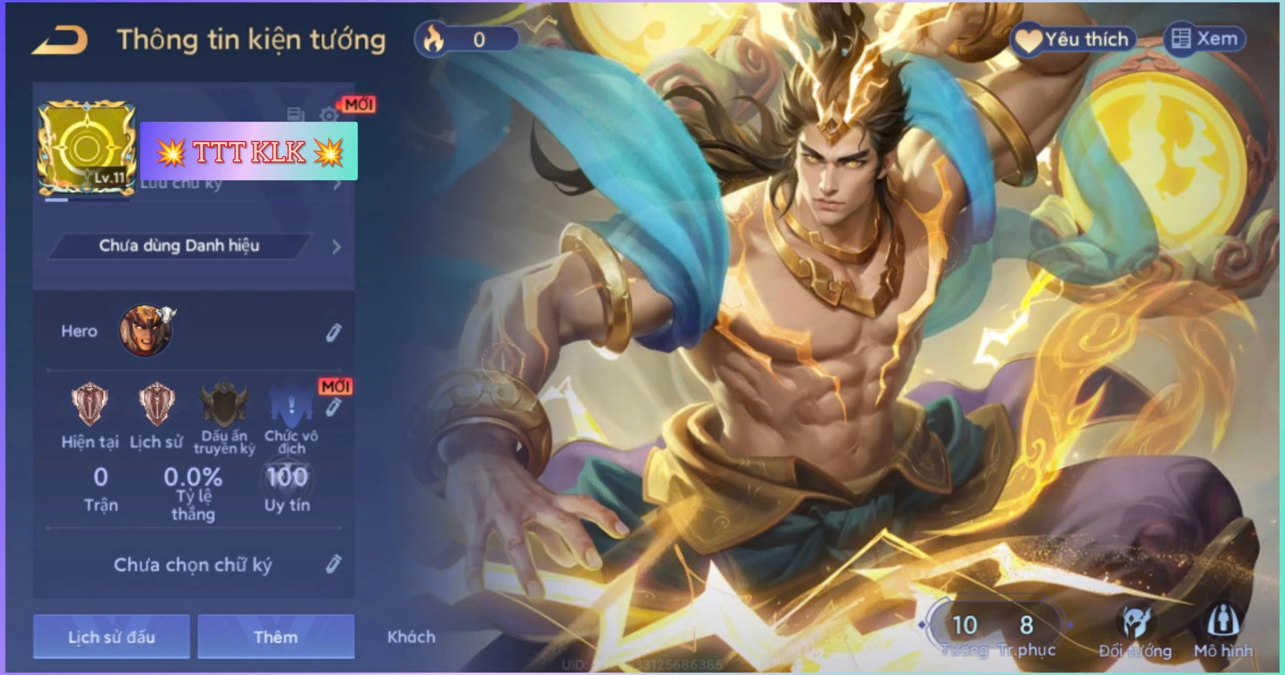 Reg Lữ Bố Cửu Thiên Lôi Thần